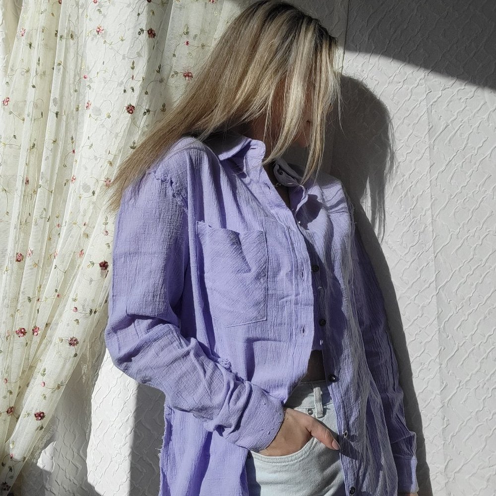 Purple Button Up